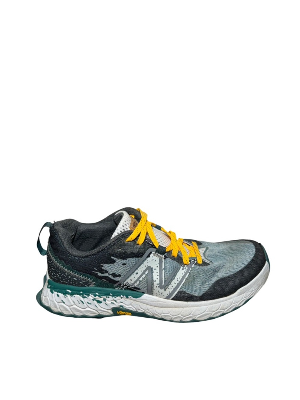 New Balance Fresh foam Gray & Green Sneaker with Yellow Laces size 11